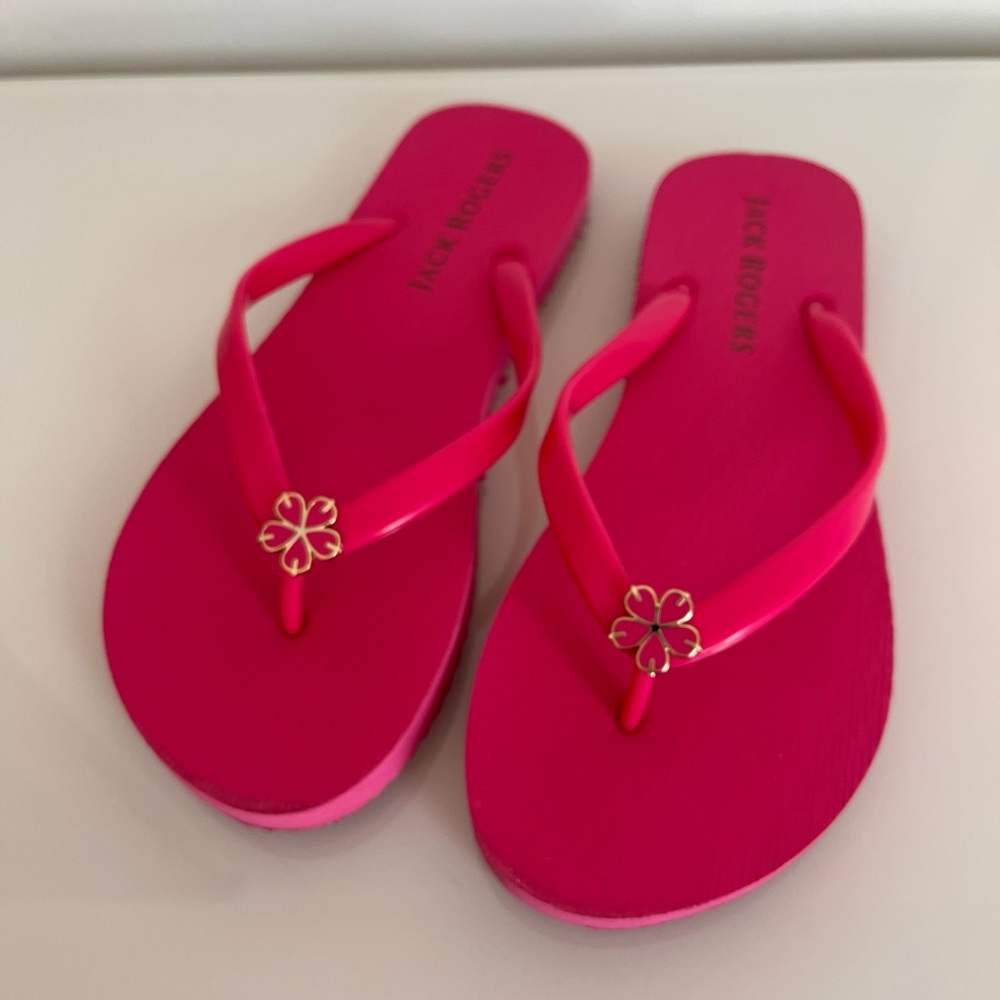Jack rogers pink Kennedy flip flop 7/8